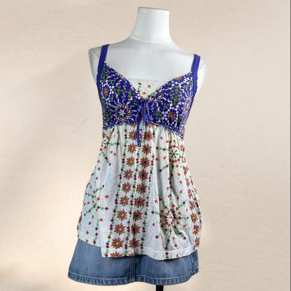 Adorable Scanty Y2K Floral Babydoll Tank